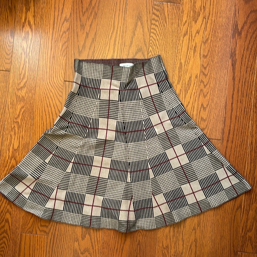 Max Studio Plaid Skirt